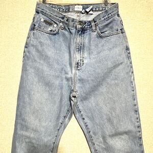 Vtg CK Calvin Klein Jeans Women’s 10 LightBlue Stone Wash High Rise Mom Jeans